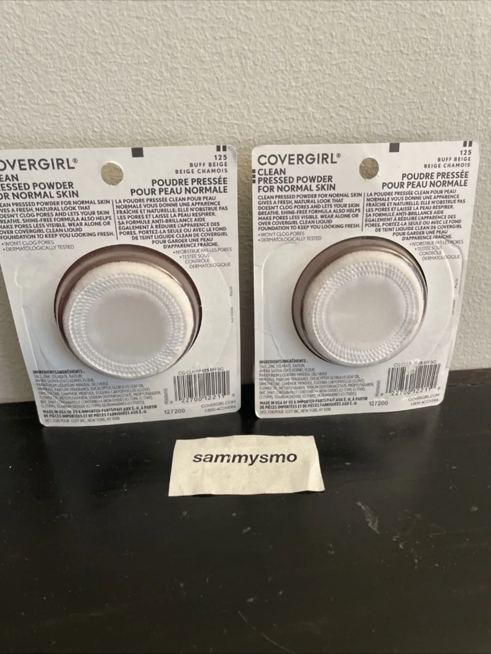 Covergirl Clean Pressed Powder, 125 Buff Beige, With Talc x2